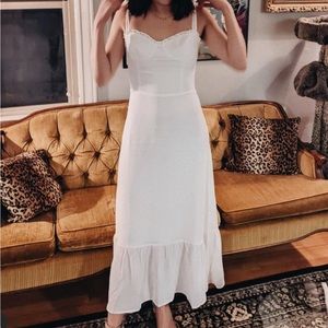 Reformation White Midi Dress